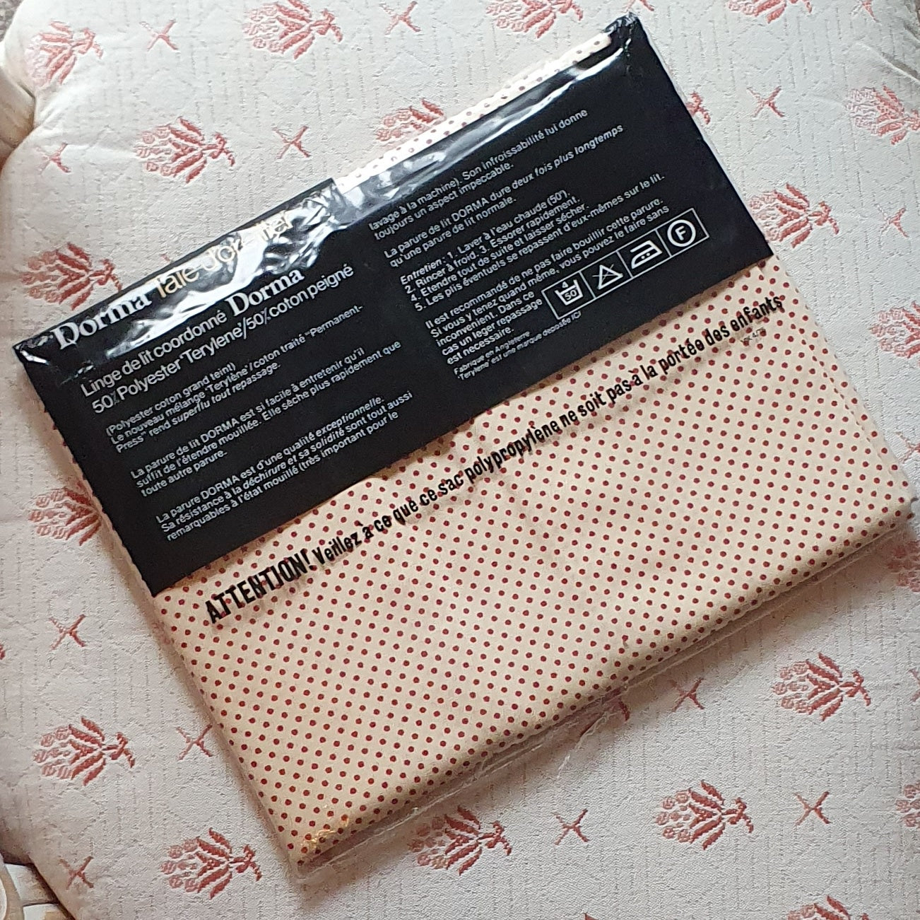 1980s MARY QUANT FOR DORMA SPOT DESIGN PILLOWCASE UNUSED