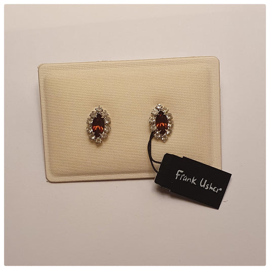 1980s FRANK USHER GEMSTONE EARRINGS