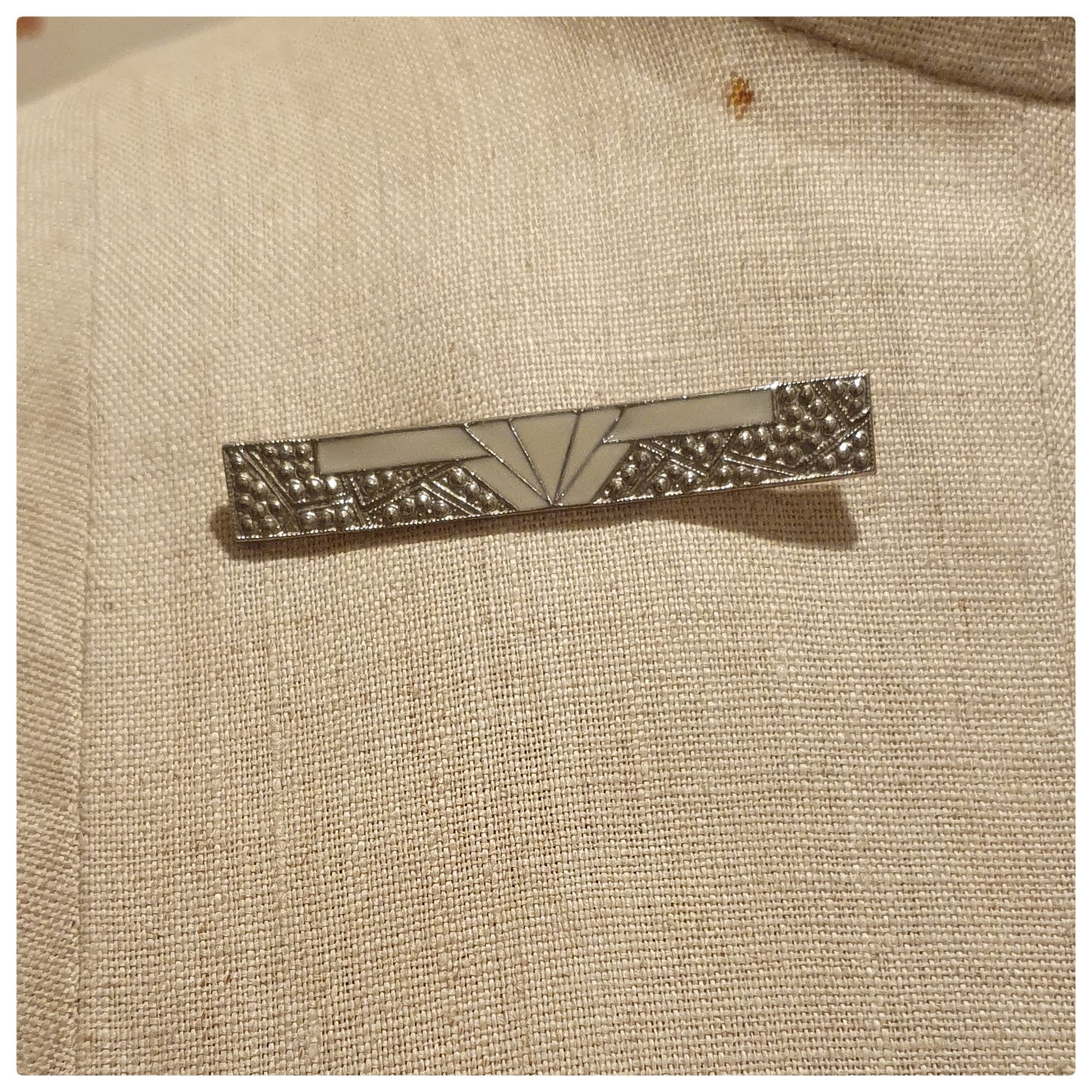 1980s PIERRE BEX STYLE BAR BROOCH