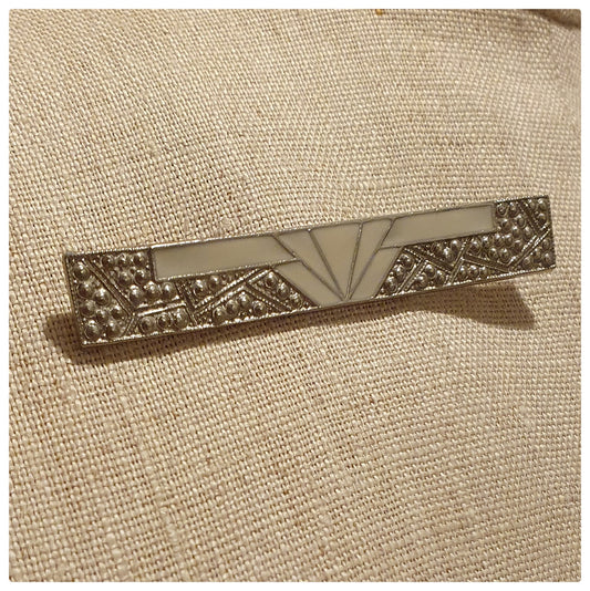 1980s PIERRE BEX STYLE BAR BROOCH