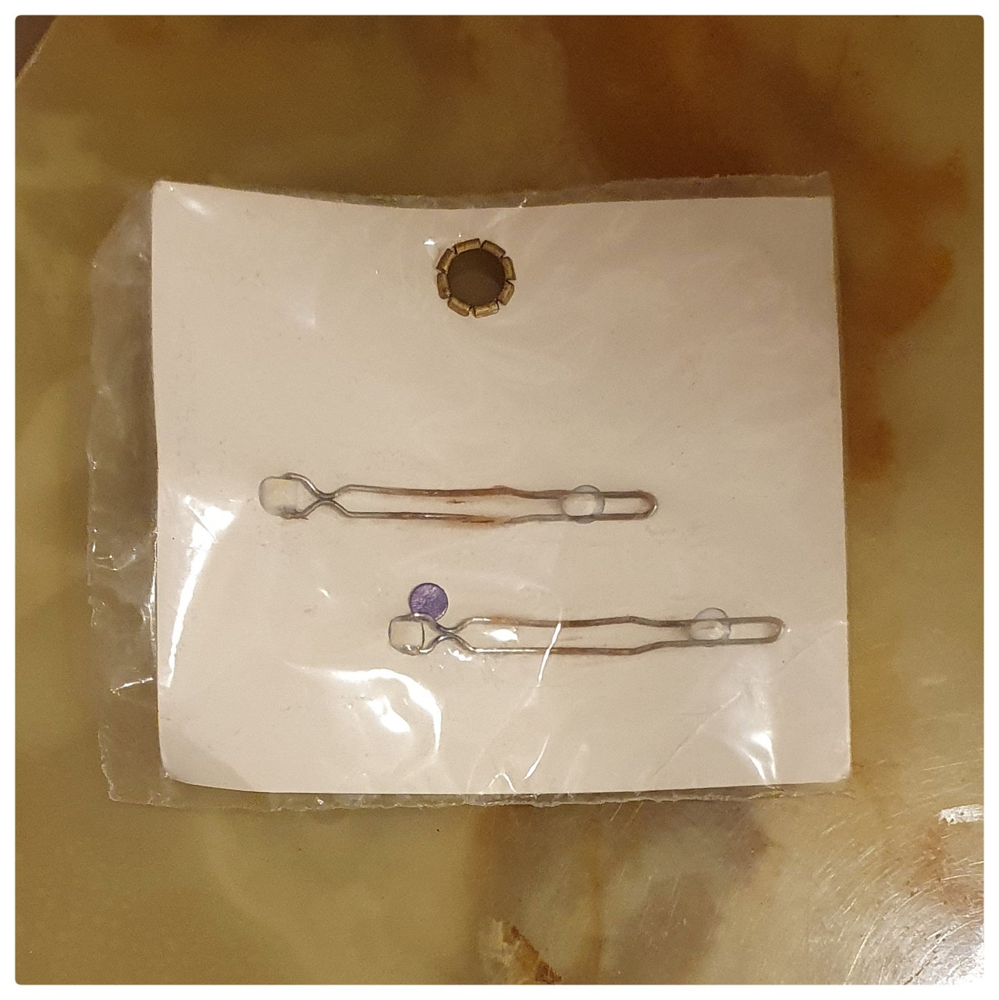 1960s AMERICAN GIRL OVAL HAIR BARRETTES