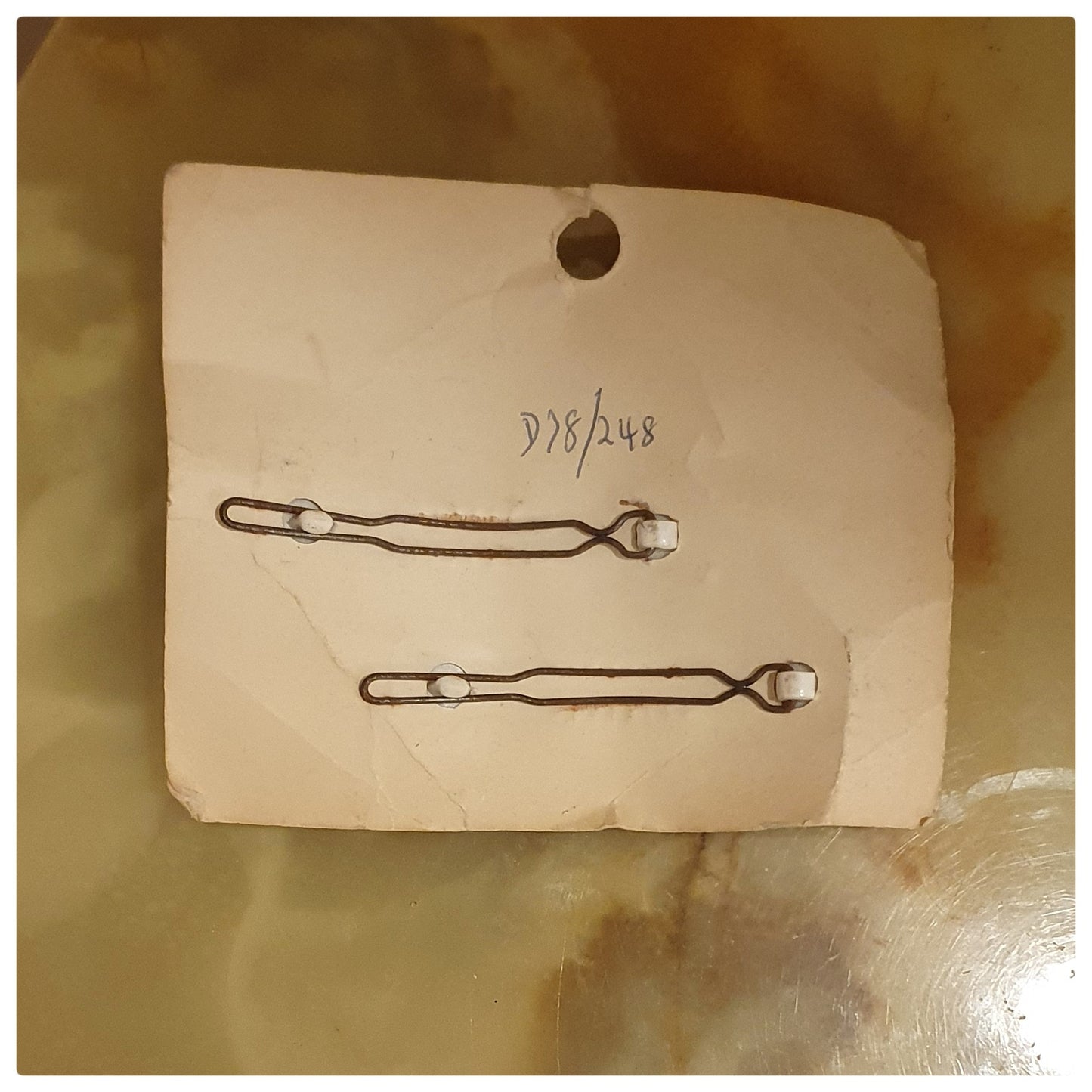 1960s AMERICAN GIRL RECTANGLE HAIR BARRETTES