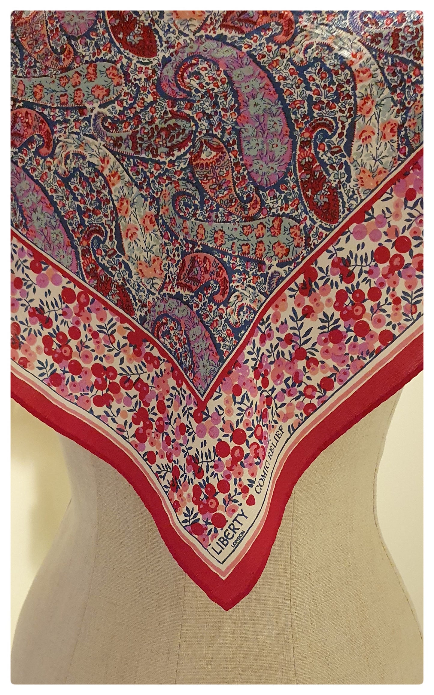 LIBERTY LIMITED EDITION  COMIC RELIEF SILK SCARF