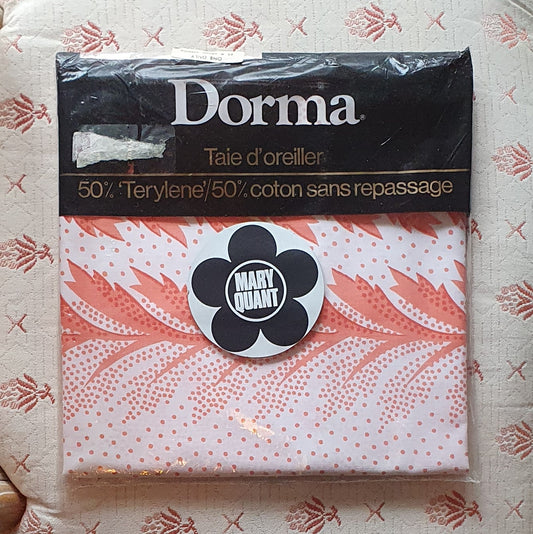 1980s MARY QUANT FOR DORMA FLORAL DESIGN PILLOWCASE - UNUSED