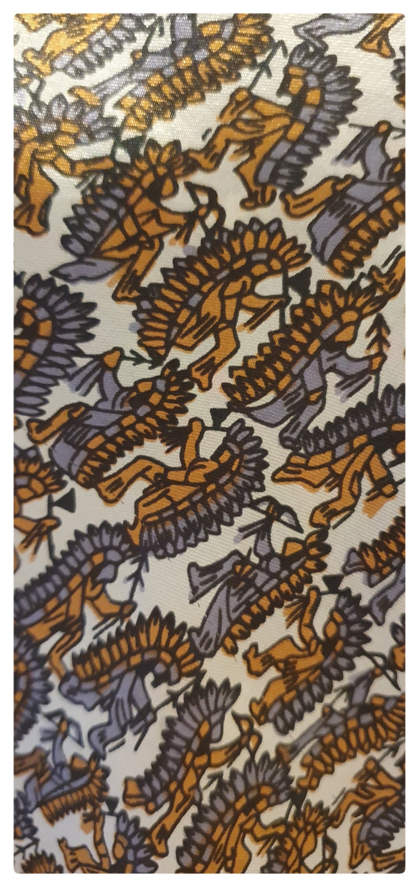 VINTAGE RED INDIAN DESIGN SILK SCARF