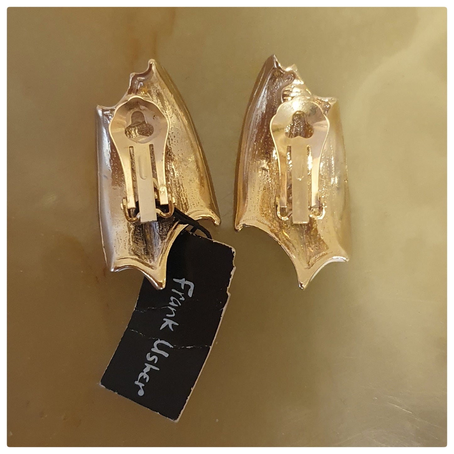 1980s UNWORN FRANK USHER NECKLACE AND EARRINGS DEMI PARURE